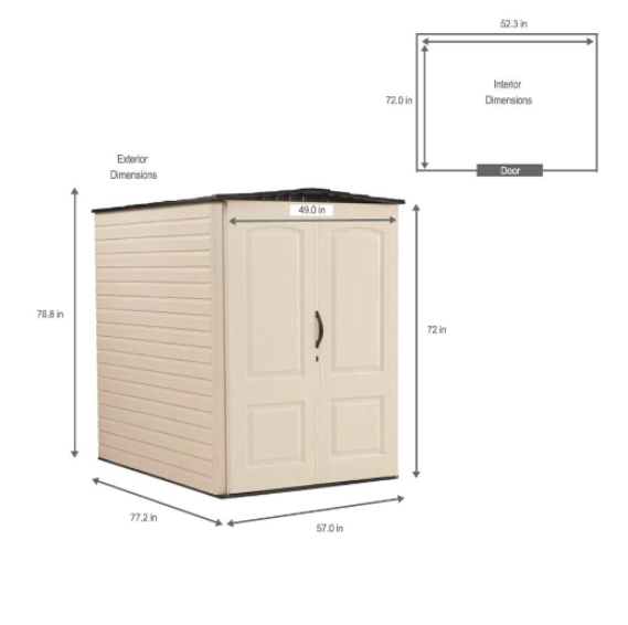 5 x 6 ft Large Storage Shed【HOT】