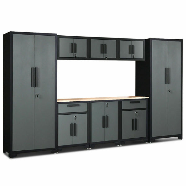 9 Pcs Big Steel Storage Cabinet Set